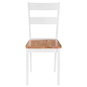 vidaXL Dining Chairs 4 pcs. White Solid Rubberwood