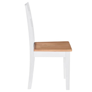 vidaXL Dining Chairs 4 pcs. White Solid Rubberwood
