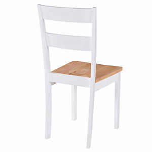 vidaXL Dining Chairs 4 pcs. White Solid Rubberwood