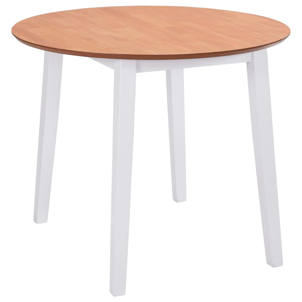 vidaXL Dining Table Foldable Round MDF White