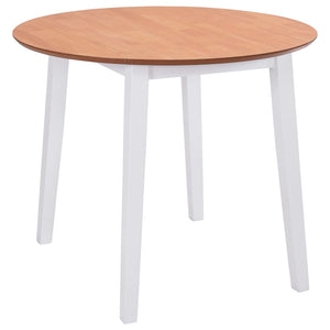 vidaXL Dining Table Foldable Round MDF White