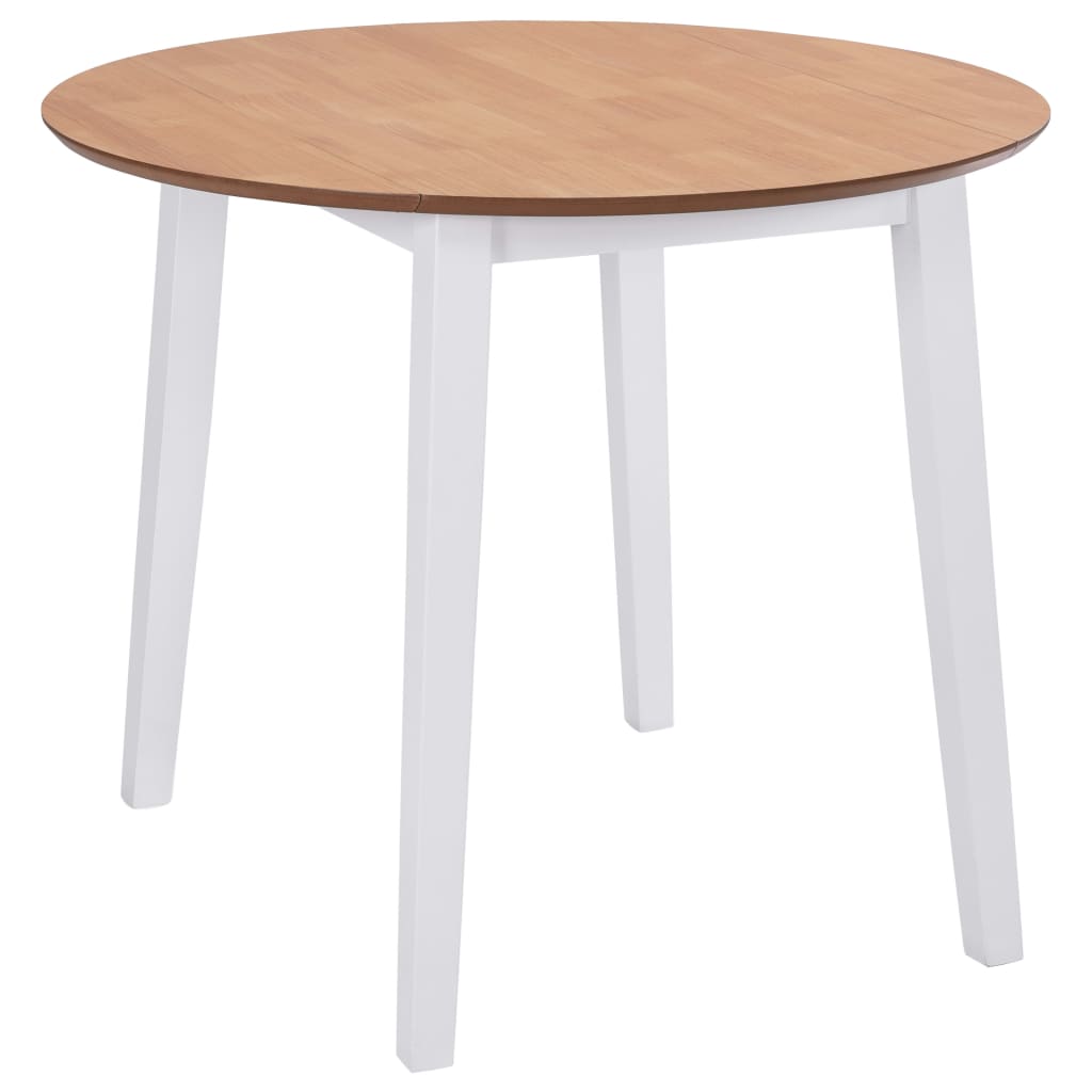 vidaXL Dining Table Foldable Round MDF White