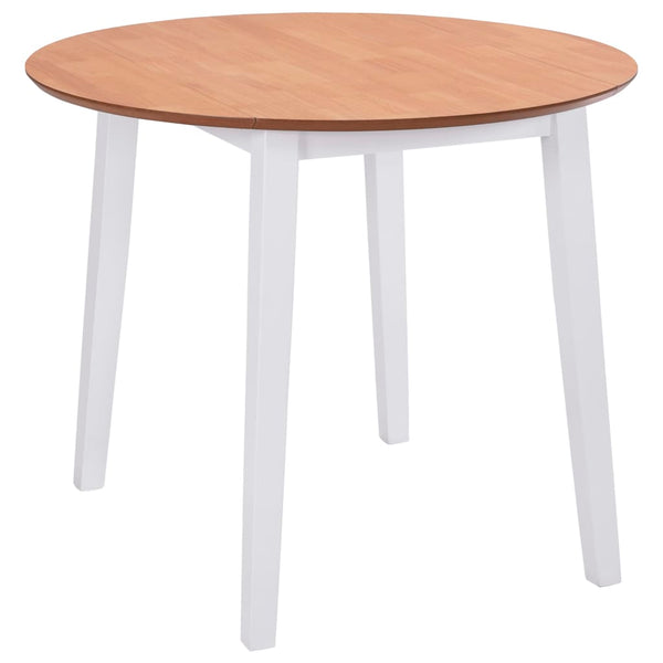vidaXL Dining Table Foldable Round MDF White