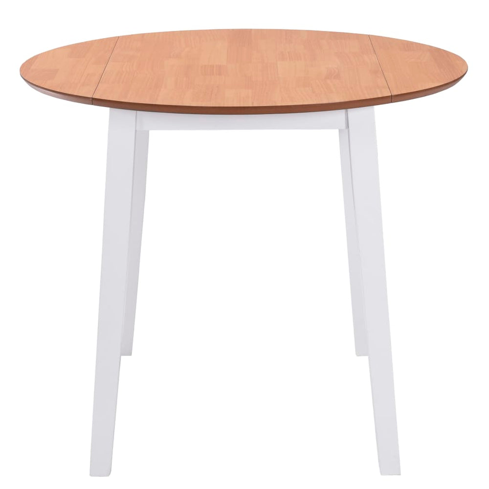 vidaXL Dining Table Foldable Round MDF White