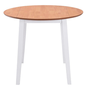 vidaXL Dining Table Foldable Round MDF White