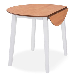 vidaXL Dining Table Foldable Round MDF White