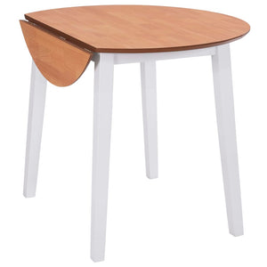 vidaXL Dining Table Foldable Round MDF White