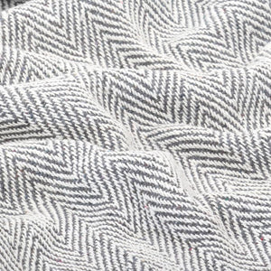 vidaXL Throw Cotton Herringbone Pattern 125x150 cm Grey