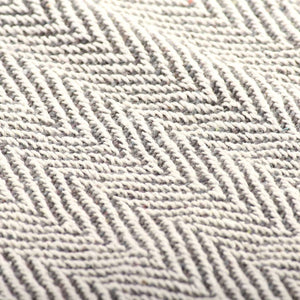 vidaXL Throw Cotton Herringbone Pattern 125x150 cm Grey