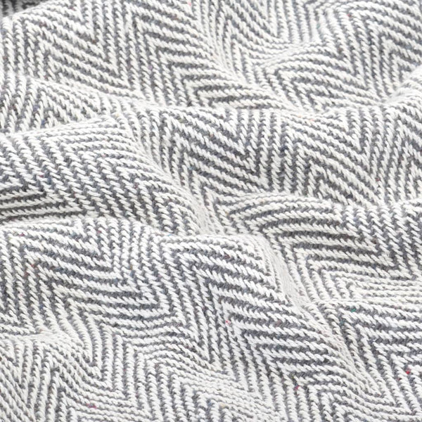 vidaXL Cotton Throw Herringbone Pattern 160x210 cm Grey