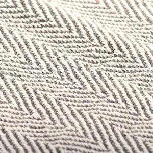 vidaXL Cotton Throw Herringbone Pattern 160x210 cm Grey