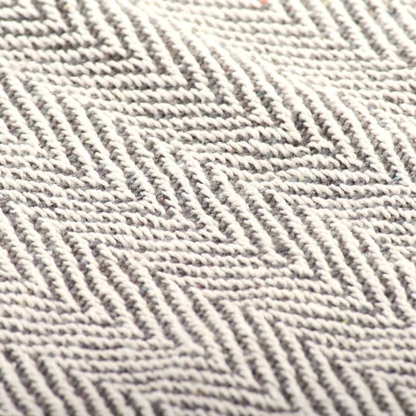 vidaXL Cotton Throw Herringbone Pattern 160x210 cm Grey