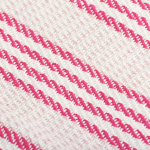vidaXL Cotton Throw with Stripes 125x150 cm Pink and White