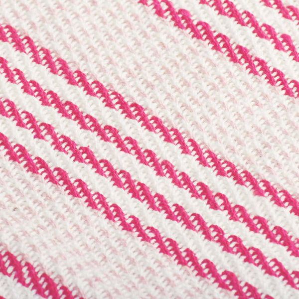 vidaXL Cotton Throw Striped 220x250 cm Pink and White