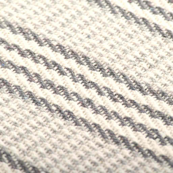 vidaXL Cotton Throw Striped 125x150 cm Grey and White