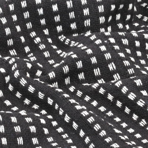 vidaXL Checked Cotton Throw 125x150 cm Black