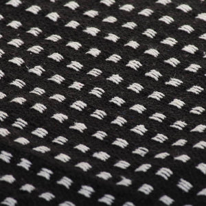 vidaXL Checked Cotton Throw 125x150 cm Black