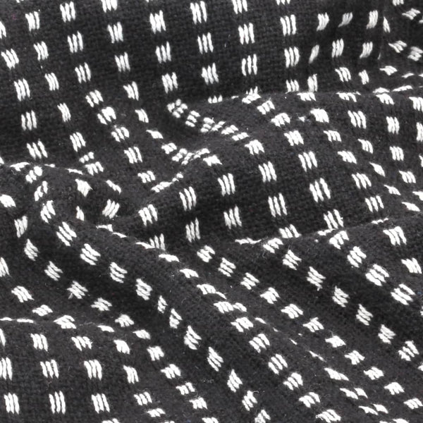 vidaXL Cotton Throw Plaid 160x210 cm Black