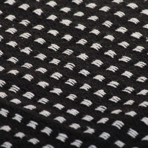 vidaXL Cotton Throw Plaid 160x210 cm Black