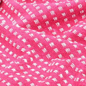 vidaXL Checkered Cotton Throw 160x210 cm Pink