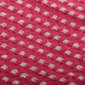 vidaXL Checkered Cotton Throw 160x210 cm Pink