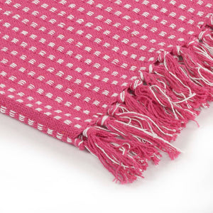 vidaXL Plaid Cotton Checkered 220x250 cm Pink