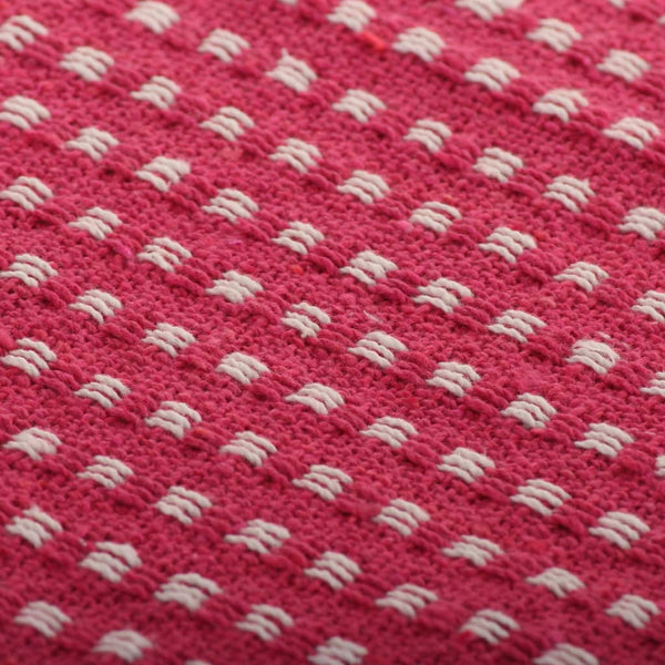 vidaXL Plaid Cotton Checkered 220x250 cm Pink