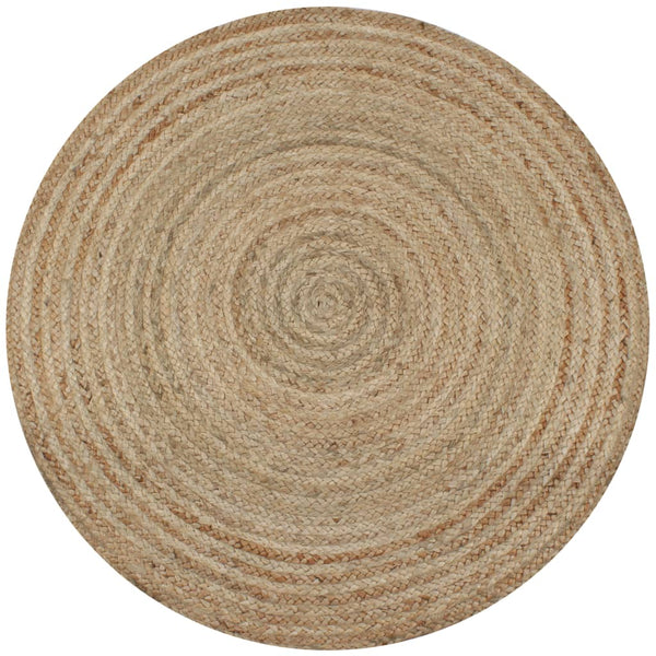 vidaXL Jute Braided Rug 90 cm Round