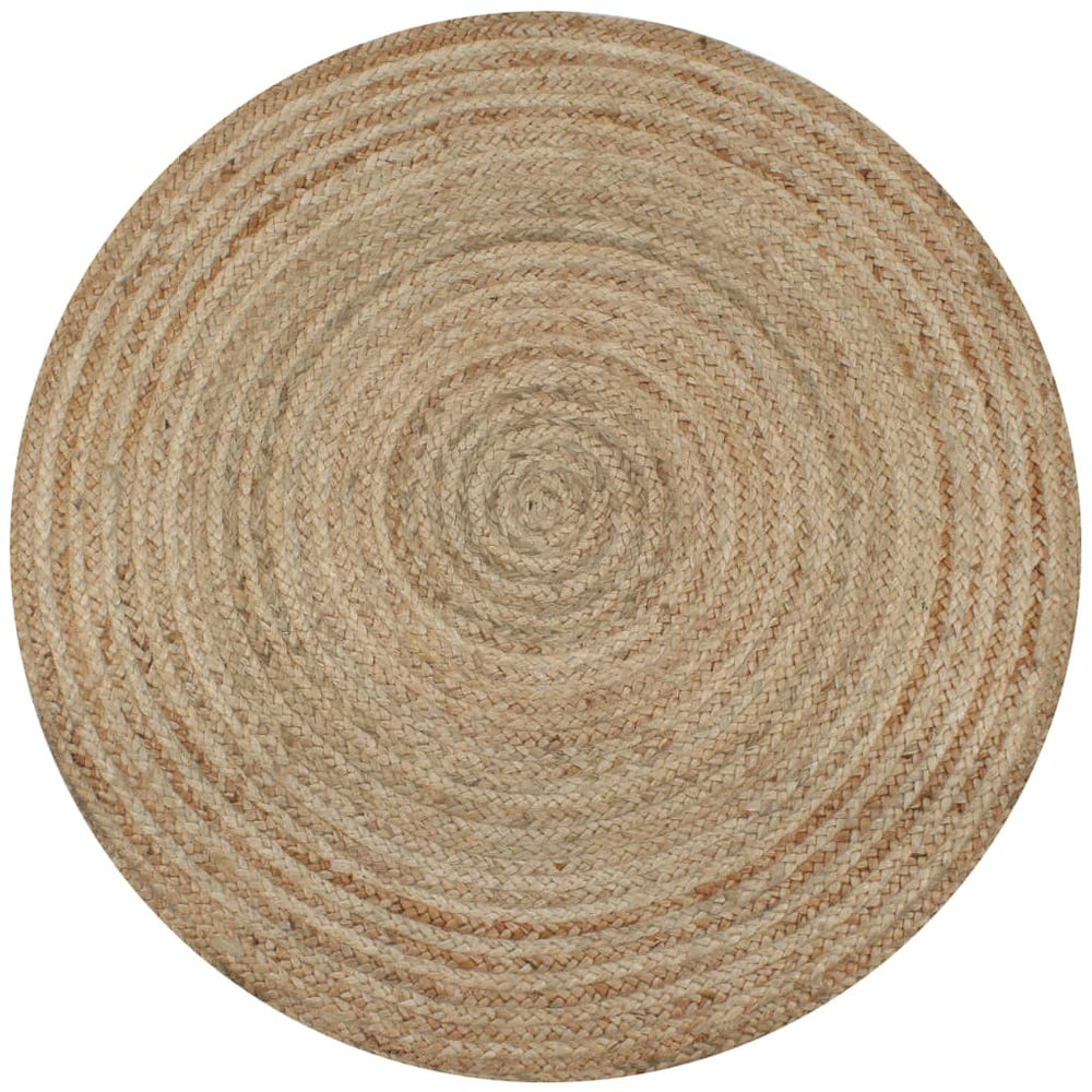 vidaXL Jute Braided Rug 90 cm Round