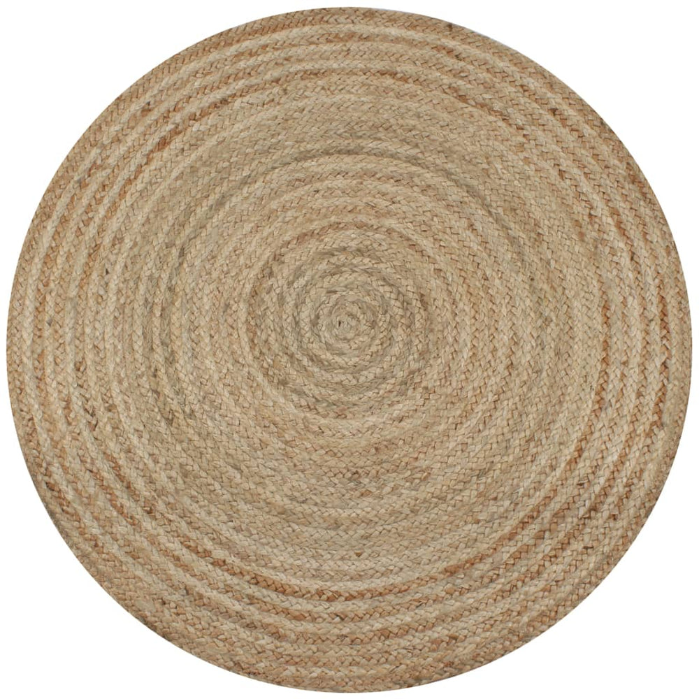 vidaXL Braided Jute Rug 150 cm Round