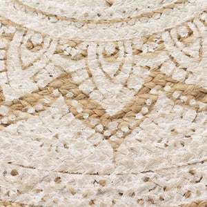vidaXL Braided Jute Printed Rug 120 cm Round