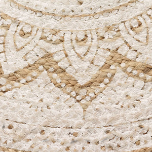 vidaXL Jute Braided Printed Rug 150 cm Round