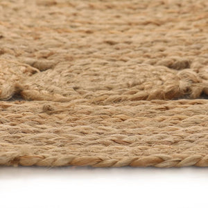 vidaXL Rug Braided Jute 90 cm Round