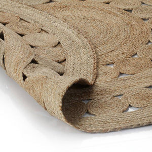 vidaXL Braided Jute Rug 120 cm Round
