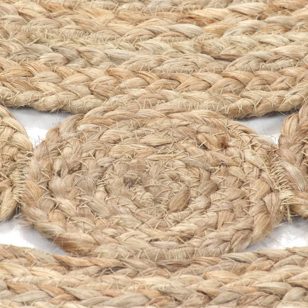 vidaXL Braided Jute Rug 120 cm Round