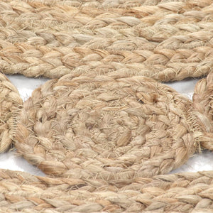 vidaXL Braided Jute Rug 120 cm Round