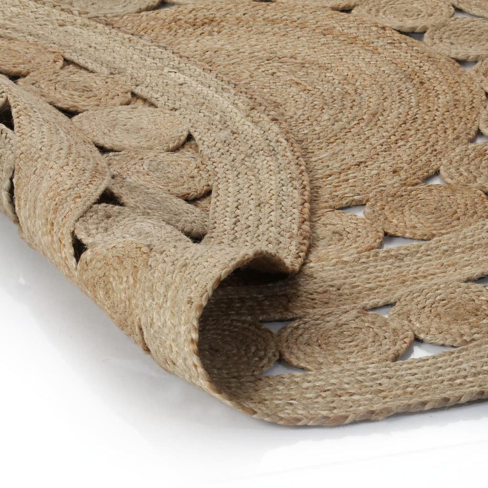 vidaXL Braided Jute Rug 150 cm Round