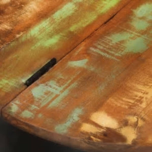 vidaXL Coffee Table Solid Reclaimed Wood Black Shell-shaped