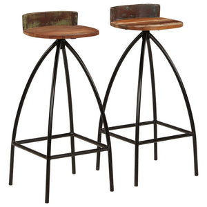vidaXL Bar Stools 2 pcs. Solid Reclaimed Wood