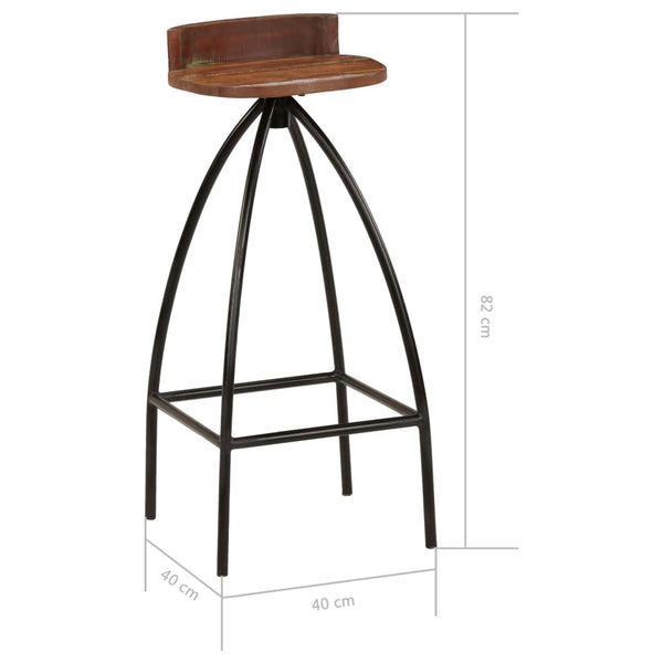 vidaXL Bar Stools 2 pcs. Solid Reclaimed Wood
