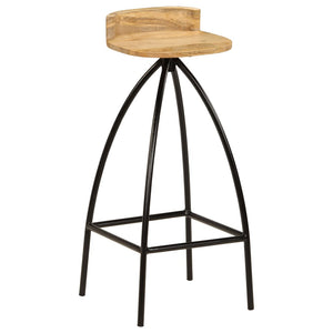 vidaXL Bar Stools 2 pcs. Solid Mango Wood