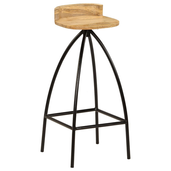vidaXL Bar Stools 2 pcs. Solid Mango Wood