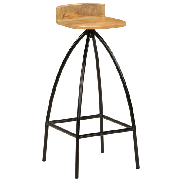 vidaXL Bar Stools 2 pcs. Solid Mango Wood
