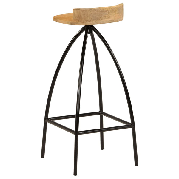 vidaXL Bar Stools 2 pcs. Solid Mango Wood