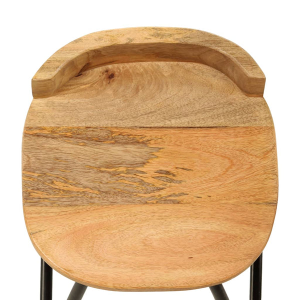 vidaXL Bar Stools 2 pcs. Solid Mango Wood