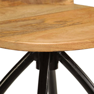vidaXL Bar Stools 2 pcs. Solid Mango Wood