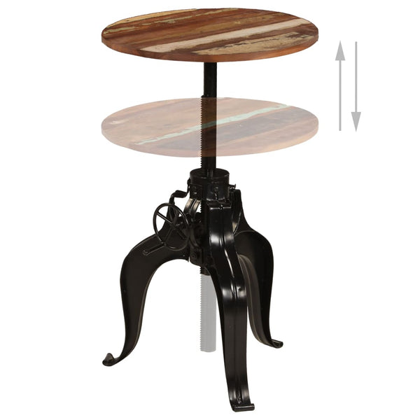 vidaXL Reclaimed Solid Wood Bar Table 60x(76-110) cm
