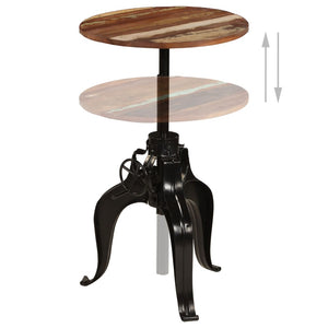 vidaXL Reclaimed Solid Wood Bar Table 60x(76-110) cm