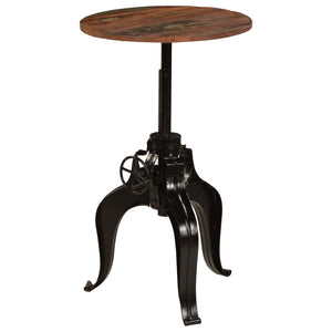 vidaXL Reclaimed Solid Wood Bar Table 60x(76-110) cm