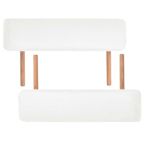 vidaXL Massage Table 2-Zone Foldable 10 cm Seat White